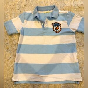 Sfera (Spain) Boy Polo Shirt light blue and white stripes size 7-8